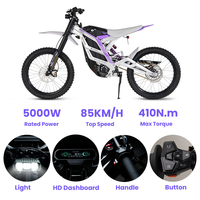Motocykl elektryczny 79 Bike 7 – 72V 12000W Electric Dirt Bike recenzja i cena
